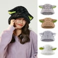 thumbnail image 3 of Winter Hat Cute Breathable Comfortable Good Elasticity Keep Warm Polyester Sweet Sheep Ears Cap for Outdoor, 3 of 10