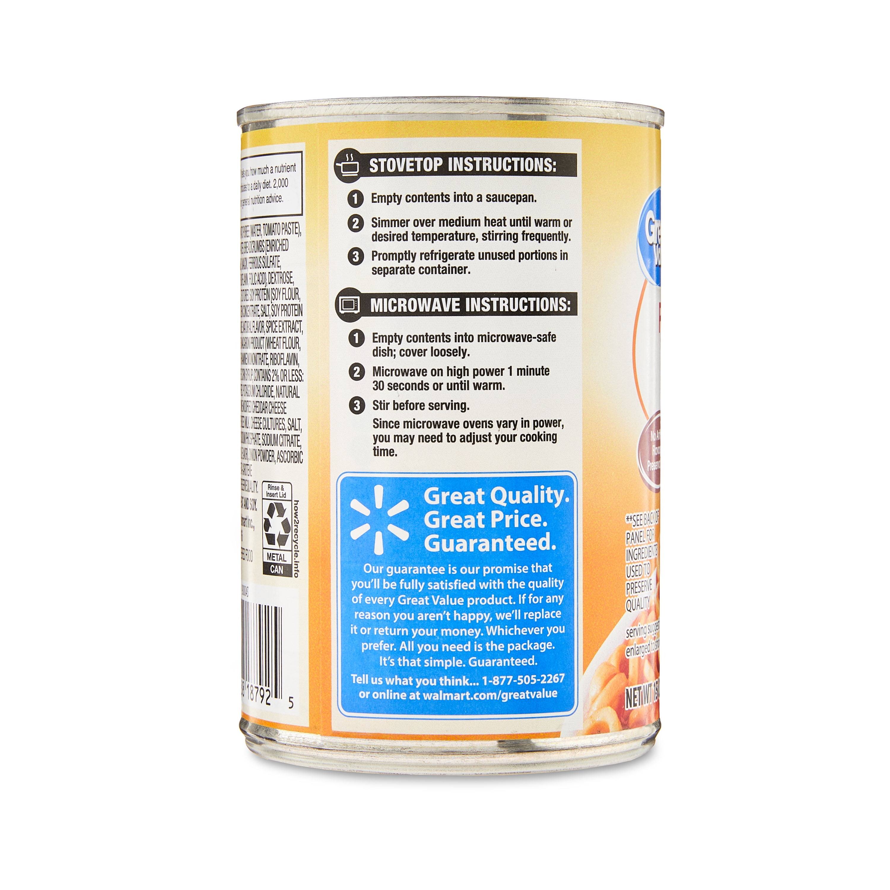 Great Value Spaghetti Rings Pasta with Meatballs in Tomato Sauce, 15 oz