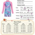 thumbnail image 6 of Jurebecia Girls Swimming One Piece Swimsuits for Toddler Long Sleeve Mermaid Scales Swimwear UPF 50 Sun Protection with Zipper 130 cm 7-8 Years, 6 of 13