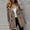Khaki, variant on EGNMCR Womens Blazer Jackets, Long Sleeve Lapel Open Front Pockets, Fashion Women Business Attire Solid Color Stitching Plaid Printed Long Sleeve Cardigan Coat Top Women Coat