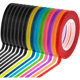 Curqia 6 Rolls Electrical Tape 1/4 White Board Tape Line Dry Erase Tape  Pinstriping Graphic Chart Line Grid Marking Tape, 217 Feet Per Roll