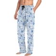 thumbnail image 5 of GZHJMY Watercolor Flower Men's Pajama Pants, Soft and Comfortable Lounge Sleep Bottoms with Pockets, Men's Sleepwear with Custom Print, XX-Large, 5 of 7