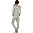 thumbnail image 4 of ToBeInStyle Women's French Terry Activewear Hooded Jacket & Pants, 4 of 7
