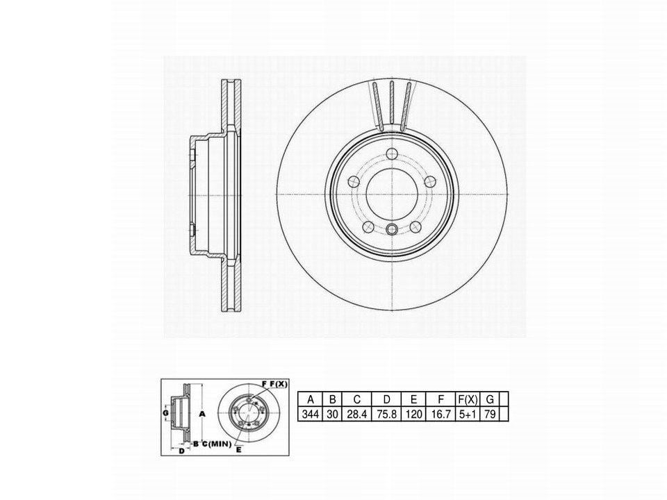 UltraHC Coated High Carbon Brake Rotor, Front UR001866, Land Rover Range Rover 2005-2003