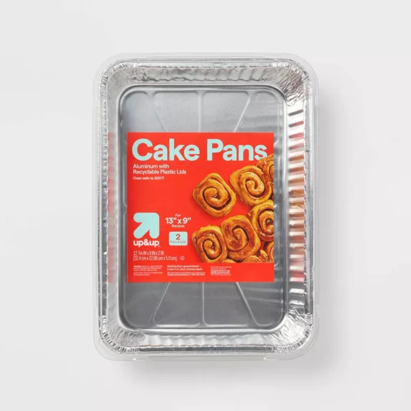 Foil Cake Pan Aluminum Disposable Bakeware - 2ct