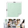 thumbnail image 4 of Green White Stripe Cloth Napkins Set of 6 Reusable Dinner Napkins, Modern Minimalist Geometric Striped Cocktail Napkin Washable Table Napkins for Wedding/Holiday Party/Baby Shower 20"x20", 4 of 7