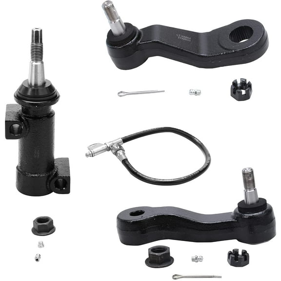 Detroit Axle - Front 3pc Suspension Kit for Chevrolet  Silverado GMC Sierra Avalanche Suburban Yukon XL 1500 2500 3500 HD Hummer H2, 1 Idler Arm 1 Steering Pitman Arm 1 Idler Bracket Pivot Replacement