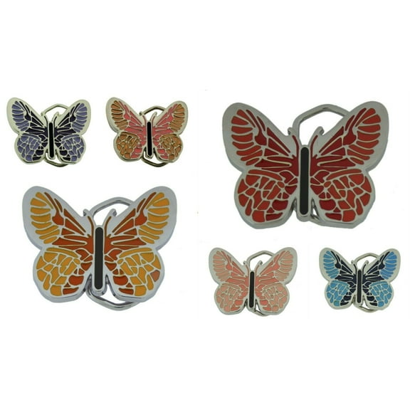 belt buckles lot 6 pieces Collection High Quality Butterfly for 1.25" Inch Belts
