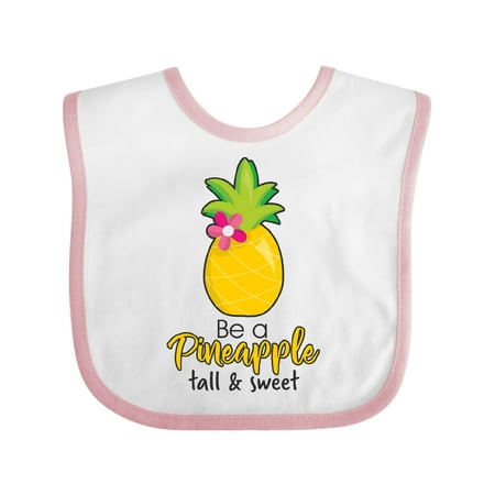 

Inktastic Be a Pineapple Tall and Sweet with Flower Gift Baby Girl Bib