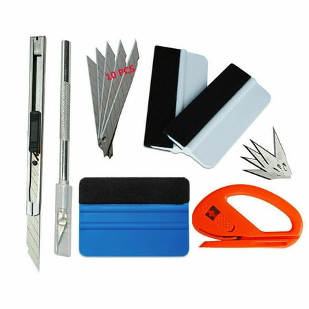 

Leke Car Vinyl Wrapping Tools Felt Squeegee Application Casement Tint Scraper Kit