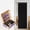 Black With Curtain Rods, variant on Blackout Magnetic Door Curtain Accordion Doors Interior Folding Closet Door Curtain Invisible Applicable Bedroom Room Living Room Doorway ( 42" W x 78" L) 1 Panel