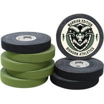 Bighorn Athletics Jiu Jitsu Finger Tape, Warrior Edition, 0.5-Inch x 45-feet, 8-Rolls (Military Green & Black) - Versatile Tape for Martial Arts, Climbing, and More