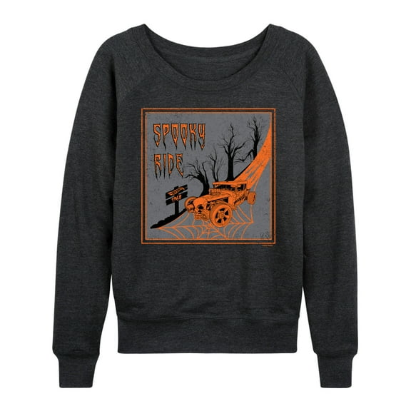 Hot Wheels - Spooky Ride - Women's Lightweight French Terry Long Sleeve Shirt