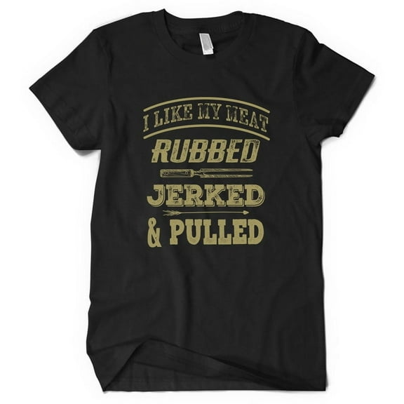 Meat Rubbed Beer Shirt - Black, Small | Typography Print Beer Lover Gift