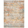 thumbnail image 3 of SAFAVIEH Madison Kebo Abstract Area Rug, Grey/Orange, 12' x 18' - X-Large - Modern Design, Grey & Orange, Ideal for Living Room, Bedroom, Dining Space, 3 of 17