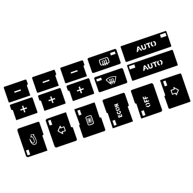Maytalsory Removable Car Air Condition Sticker Climate Button Paste Strong Viscosity Lightweight Simple Plastic Waterproof Decals As Shown 1Set
