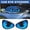 133#Blue, variant on Devil Eye Car Sticker Anime Style Waterproof Vinyl Car Decal Scratch Resistant Window Motorcycle Sticker, Cool Demon Eye Decoration for Car Body Laptop Bike Helmet Styling Custom Accessory