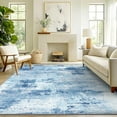 thumbnail image 2 of Modern Abstract Area Rugs for Living Room x Non Slip Machine Washable Rug Lightweight Low Pile Floor Carpet for Bedroom Dining Room Nursery Home Office Entryway Rugs Grey, 2 of 9