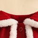 thumbnail image 5 of Vestido de manga larga con cuello redondo para niña, otoño y primavera, Navidad, manga larga, cuello con parches de pelusa, bonito vestido de princesa con lazo, vestido de poliéster para niña., 5 of 8