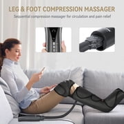 FIT KING Leg and Foot Massager for Circulation with Knee Heat, Handheld Controller with Multiple Massage, for Relaxation Muscles FSA/HSA Eligible
