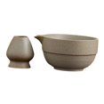 thumbnail image 4 of 2x Matcha Set Tazón de té con boqueres vertidos y accesorios ceremoniales ceremoniales Batir de cerámica hecha a mano Tazón de té para amigos gris, 4 of 8