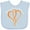 Blue, variant on Inktastic Leukemia Awareness with Orange Ribbon Heart Boys or Girls Baby Bib