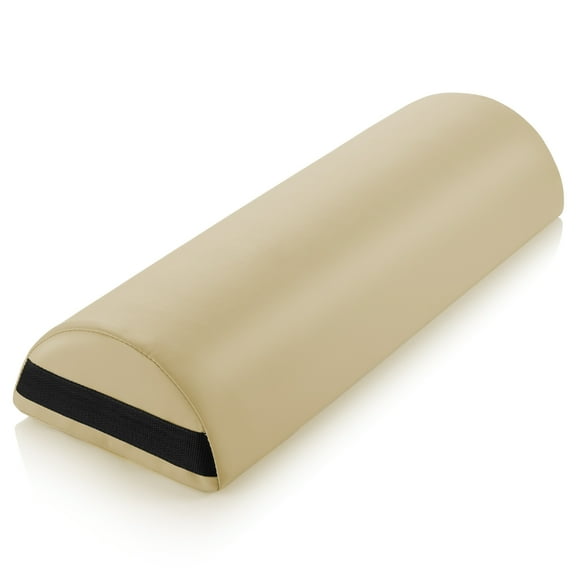 Saloniture Jumbo Half Round Massage Table Bolster Under-Knee Pillow Pad - 26 x 9 x 4.5 Inch - Cream