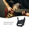 thumbnail image 4 of xinxixnxx 1 Ply 10 Hole Guitar Pick Guard Plate Decorative Flower Print Black Pickguard Cover Replacement Parts for JB Musical Instrument, 4 of 7