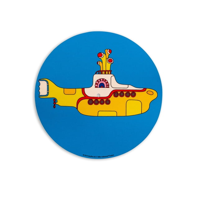 Alfombrilla giratoria Crosley AC1016A-YS con diseño de The Beatles, color amarillo