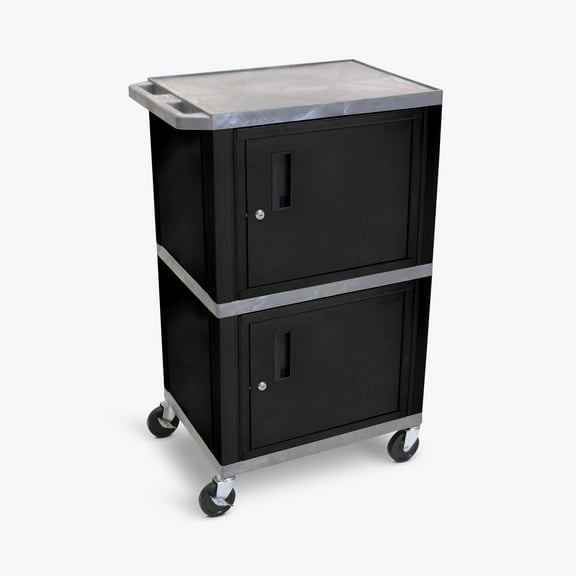 Luxor 42"H Tuffy AV Cart - Double Cabinet