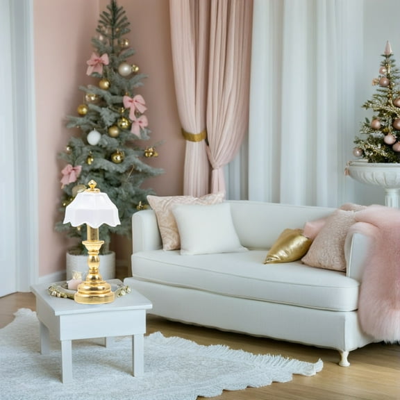 Luxshiny 2Pcs Mini Desk Lamp White Metal Small Decorative Lamp for Kindergarten Hand-made Activities