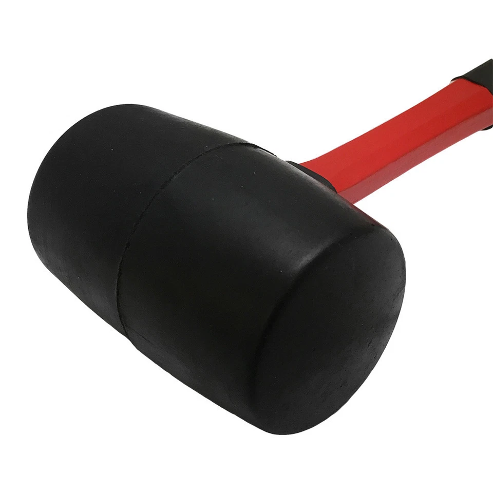 PRIME - 16 Oz Rubber Mallet Hammer Fiberglass Grip Handle 11-1/2'' Long