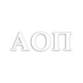 thumbnail image 1 of Rage Paints Officially Licensed Alpha Omicron Pi 8" x 3" Window Decal - White, 1 of 4