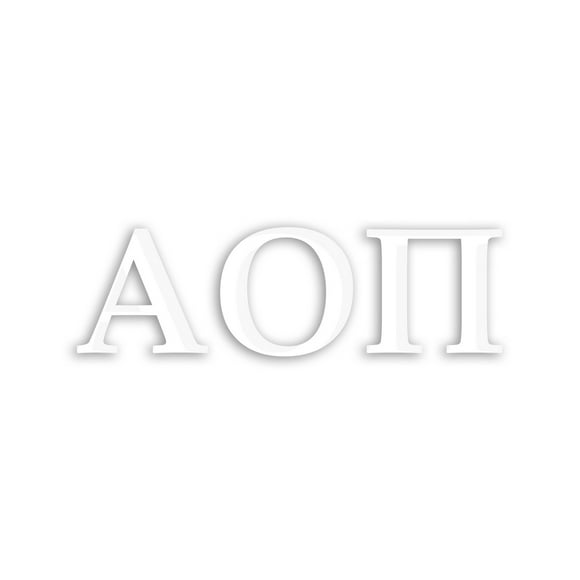 Rage Paints Décalcomanie de Fenêtre sous Licence Officielle Alpha Omicron Pi 8 Pouces x 3 Pouces - Blanc