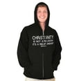 thumbnail image 5 of Christianity Is Not A Religion Zip Up Hoodie Men's Women's Brisco Brands S, 5 of 6