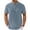 Blue, variant on Mens Henley Short Sleeve T-Shirt, Linen Button Henley Closure for Mens Big and Tall Summer, Blue, Size XXL