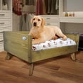 thumbnail image 3 of Raised Wooden Pet Bed with Removable Cushion - Rustic Brown - Medium, 3 of 5