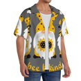 thumbnail image 2 of Fotbe Bee Kind Camisa Estampada de Manga Corta para Hombre, Casual de Verano, Estilo Playero, Sin Arrugas-XX-Large, 2 of 5