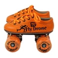 thumbnail image 4 of Fly Drone Patins à Chaussures Quad Haute Vitesse pour Utilisateurs Professionnels et Intermédiaires avec Roulements de 7mm 2rs et Roues en Pu de 65mm pour Tous les Groupes d'Âge Garçons et Filles (Orange-1 Uk (Longueur des Pieds 21 cm), 4 of 5