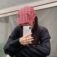 thumbnail image 6 of SikaFu Red And Trendy Retro Beret For Women In Instagram, Wearing A Japanese Style Reversed Front Hat, Trendy And Revealing Little Duckbill Hat, 6 of 7