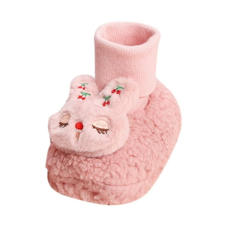 

Baby Boots Toddler Boots Soft Bottom Toddler Shoes Plus Velvet Thick Non-Slip Large Cotton Shoes