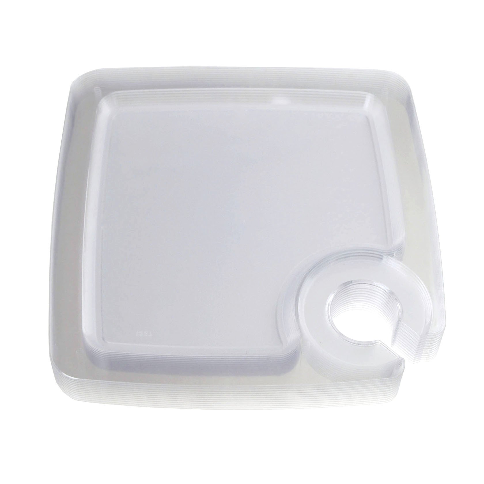 Clear Plastic Plates with Cup Holder, 9Inch,12Piece