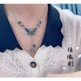 thumbnail image 3 of HOOUN 925 silver butterfly cloisonn é enamel necklace, 3 of 4