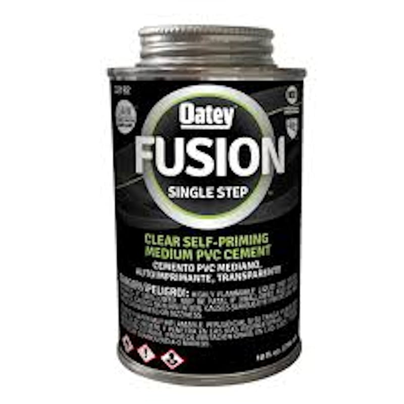 Oatey  Fusion Single Step  Clear  Cement  For Medium PVC 4 oz