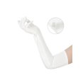 thumbnail image 3 of INSPIRE CHIC Women's Velvet Elbow Length Full Finger Evening Glove for Elegant Formal Cream White, 3 of 6