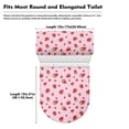 thumbnail image 7 of HELLHERO Polyester Fabric Toilet Seat Cover Set for Bathroom Home Comfort Holiday Dressing Toilet Cover Set with Soft Pack of 2, Strawberry, 7 of 7