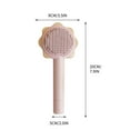 thumbnail image 3 of TOPRenddon Self-Cleaning Pet Grooming Brush - 7.8" Stainless Steel Deshedding Tool with One-Touch Hair Release for Dogs Cats, Hypoallergenic Massage Comb & Waterproof Dog Brush, 3 of 4