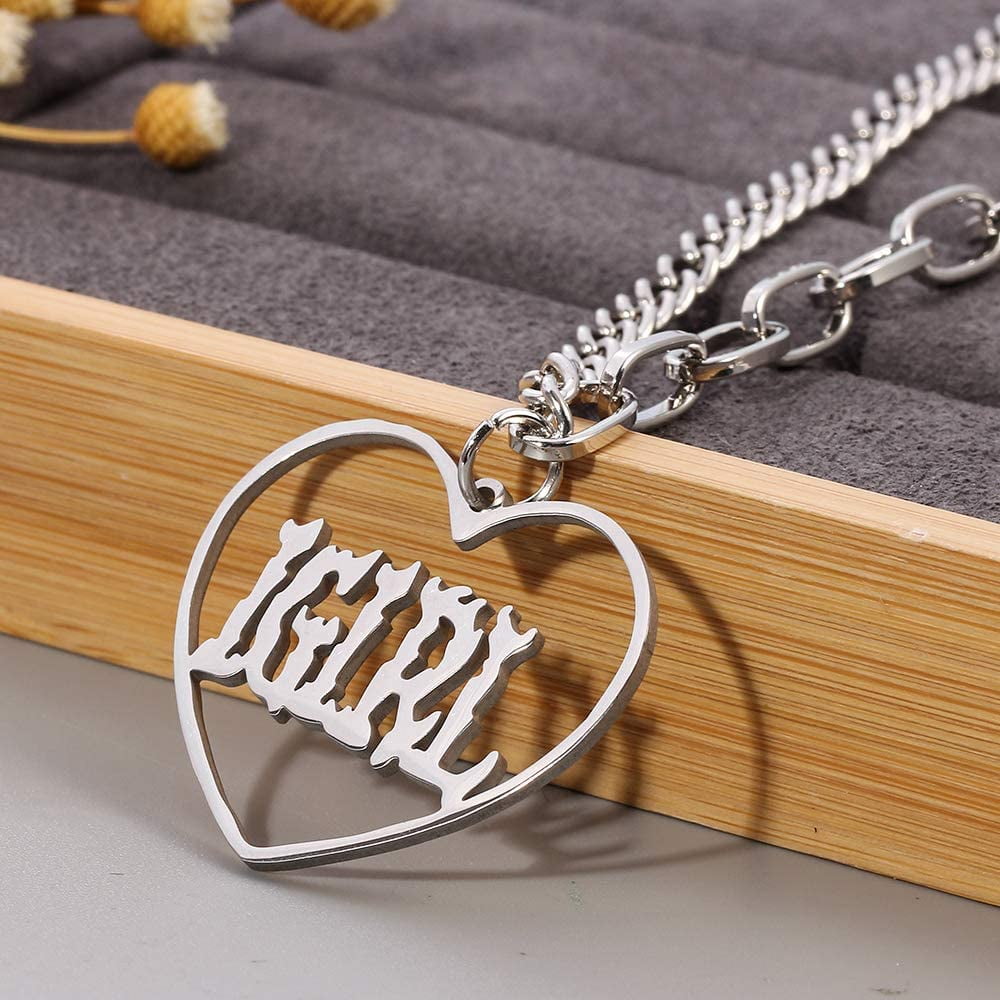 Womens iGirl Heart Pendant Necklace 
