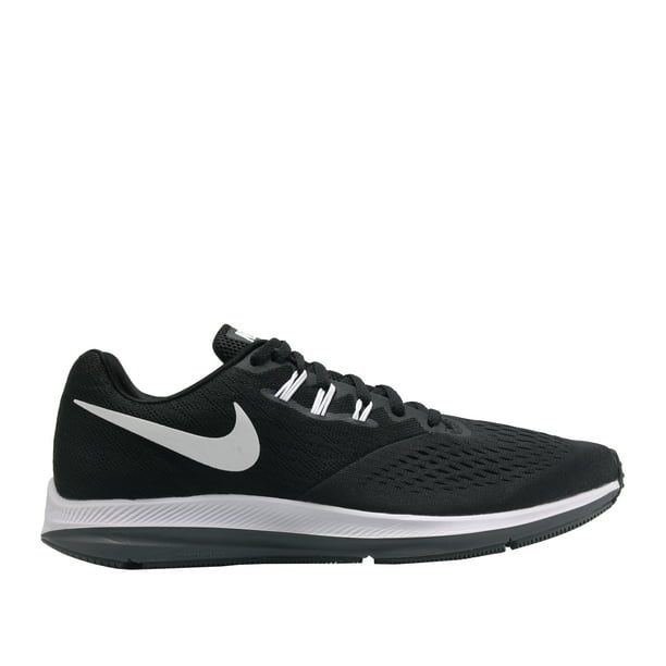 Villano acento Macadán Nike Men's Air Zoom Winflo 4 Running Shoe Black/White/Dark Grey (9.5) -  Walmart.com