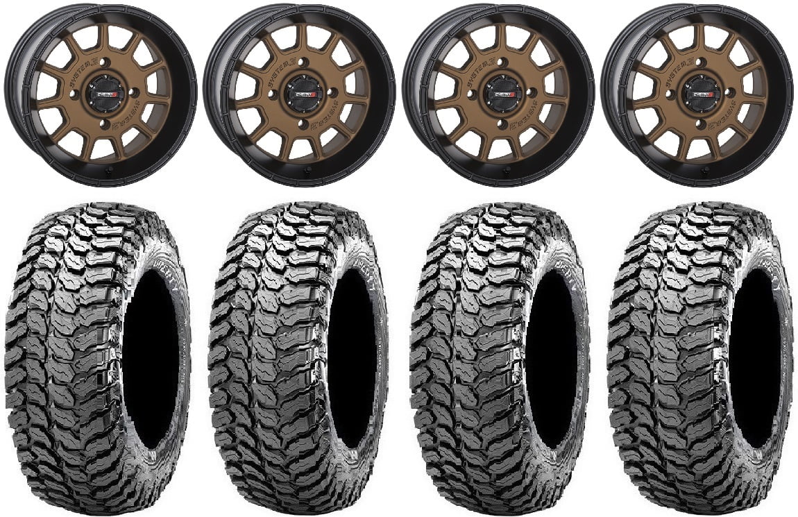 System 3 ST5 Bronze 14" Wheels 32" Liberty Tires Polaris RZR XP 1000